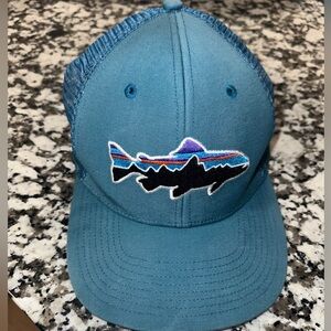 Patagonia Fitz Roy Trout Trucker Hat Snapback
Mesh Blue